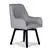 Studio Designs Spire Luxe Chair with Arms and Metal Legs Heather Gray