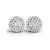 Halo Style Diamond Earrings in 14k White and Rose Gold (3/4 cttw)
