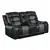 Lombardy 3-Piece Reclining Sofa in Two Tone Black and Grey Leather Air