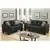 Artik Living Room Sofa and Love seat Upholstered in Black Polyfiber
