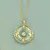 Gsantos DEJ129 Carved Jade and Gold Pendant Necklace