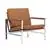 Studio Designs Atlas Bonded Leather Lounge Chair In Brown