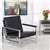 Studio Designs Atlas Bonded Leather Lounge Chair In Black