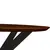 LeisureMod Ravenna 47'' Round Wood Table With Metal Base - Dark Walnut