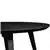 LeisureMod Ravenna Round Wood 47'' Dining Table With Metal Legs - Ebon