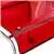 LeisureMod Lima Modern Acrylic Chair, Set of 2 - Transparent Red