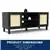 Creativeland Oxford 44.8 in. Black Rattan TV Stand up to 52 in.