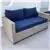 Casual Inc Outdoor 28.5 in Love Seater with Weather Resistant Cushion