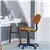 Flash Furniture Low Back Light Orange Adjustable Chair, Padded Seat