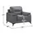 Lazzara Home Argonne Dark Gray Leather Accent Chair