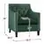 Lazzara Home Ceylon Forest Green Velvet Tufted Back Accent Chair