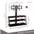 Luzmo Adjustable 3 Tiers Tempered Glass TV Stand for 32-65' TV