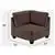 Avola 6 Piece Modular Sofa and Love seat in Dark Brown Fabric