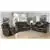 Chester 3 Piece Reclining Sofa Sofa Set in Chocolate Air Leather