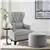 Lazzara Davi Light Gray Textured Upholstery Tufted Back Wingback Chair