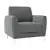 Lazzara Home Nico Dark Gray Textured Upholstery Accent Chair