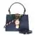 Gucci Blue Sylvie Top Handle Leather Crossbody Shoulder Bag