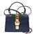 Gucci Blue Sylvie Top Handle Leather Crossbody Shoulder Bag