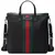NEW Gucci Black Web Stripe Canvas Tote Crossbody Bag