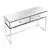 Camden Isle Addison 47.2 in. Silver Rectangle Glass Console Table
