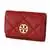 NEW Tory Burch Red Redstone Willa Quilted Leather Wallet Card Case