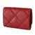 NEW Tory Burch Red Redstone Willa Quilted Leather Wallet Card Case