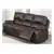 Vasto 2-Piece Sofa Set in Chocolate Leather-like Fabric