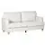 Cream White 3-Seater Sofa Couch, 71'' Modern Linen Fabric Sofa with Ru