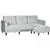 Upholstered L-Shaped Sofa Bed, Reversible Sectional Recliner Sofa Set,