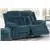 Merano 2-Piece Power Motion Sofa Set in Dark Blue Chenille