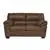 Venosa 2-Piece Sofa Set in Brown Polyester/Polyurethane