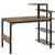 Multi-Tier Writing Table with Storage, Large Tabletop and Steel Frame