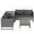 4pc Backyard & Deck Couch Set w/ Steel Frame & Wicker Design, Grey