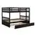 Dreamero Full Over Full Bunk Bed with Trundle,Espresso