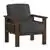 Lazzara Home Amerllia Dark Gray Fabric Solid Wood Accent Chair