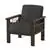 Lazzara Home Amerllia Dark Gray Fabric Solid Wood Accent Chair