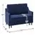 Lexicon Metteo 71.5 Navy Velvet 2-Seater Studio Sofa with Pull-out Bed