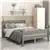 Dreamero Full Bed with Headboard and Footboard,Grey