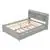 Dreamero Full Bed with Trundle,Bookcase,Grey