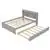 Dreamero Full Bed with Trundle,Bookcase,Grey