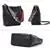 Gsantos LIT664 High Quality Vegan Leather Black Handbag for Women