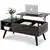 Gsantos OAL713 Perfectly Lift Top Charcoal Black Coffee Table