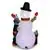 Lafama Garden Snowman Decoration 6ft With 3 Penguins, 4 Light Strings