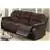 Nola in Two Tone Chocolate Padded Suede with PU Sofa Set
