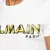 Balmain White Small S Graphic Logo Print Cotton Crewneck T-shirt