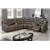 Adrano Manual Motion Sectional in Covers Brown Leather Gel