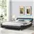 Dreamero Faux Leather Upholstered Platform Bed Frame, Queen