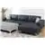 Assisi Navy Blue 2 Piece Sectional Sofa with Chaise in Leather Gel