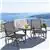 3 PIECE Outdoor Porch Mesh Fabric Rocking Glider Chair with Table Set