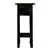 Besthom 11.8 in. Black and Raftwood Brown Square Solid Wood End Table